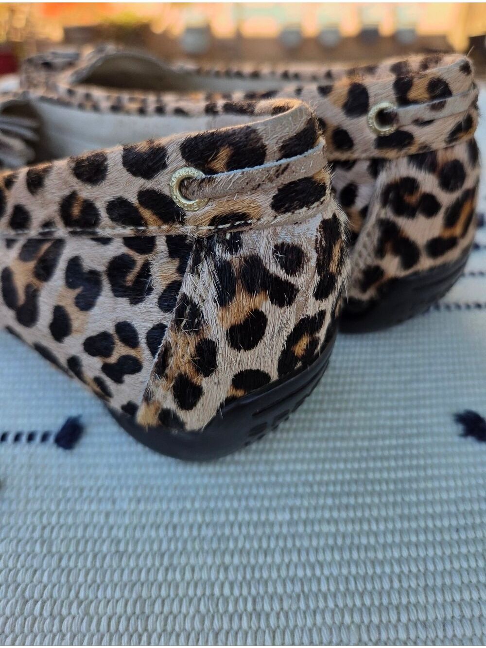 Sperry Top Sider Leopard Print Tassel Loafers Tan/Brown/Black Women's 9 - Picture 10 of 16